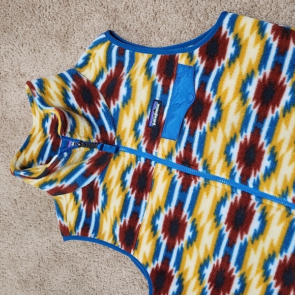 Patagonia Synchilla Aztec Fleece Vest Jacket Wild Desert Prarie Gold Women's M - Picture 3 of 11